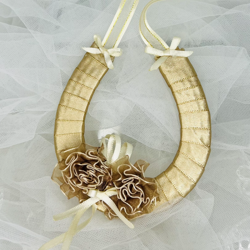 HOPE - Gold Bridal Horseshoe Good Luck Charm