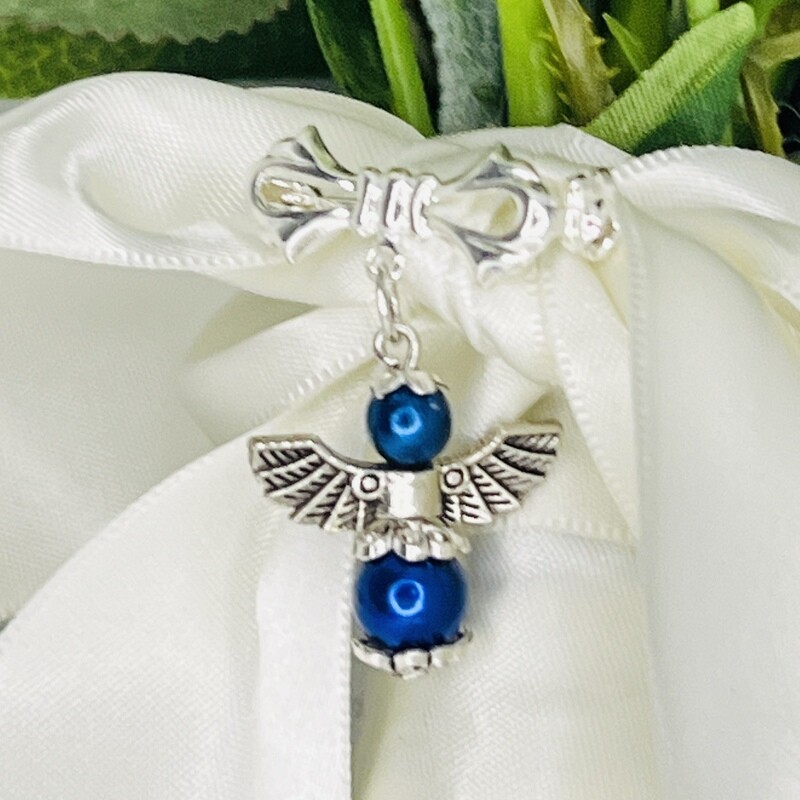 JENNY - Something Blue Angel Bouquet Pin