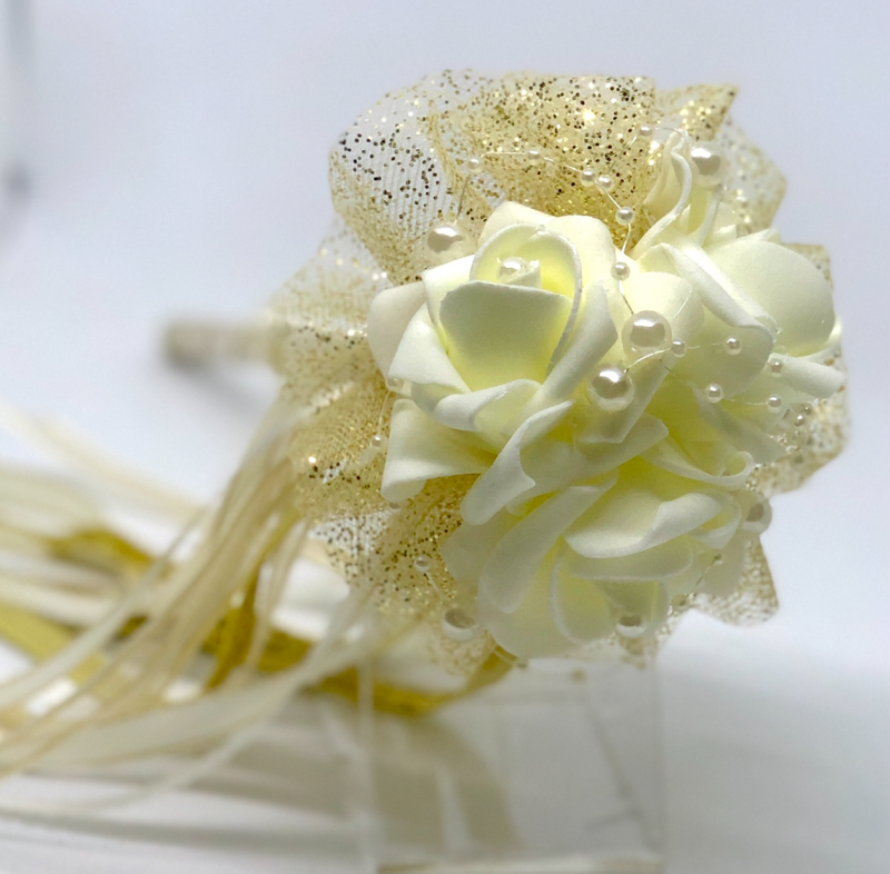 ROSE -  Rose Flower Girl Ribbon Wand