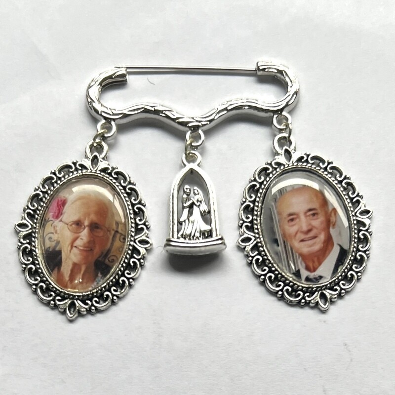 BELINDA - Silver Bling Memory Charm Pin
