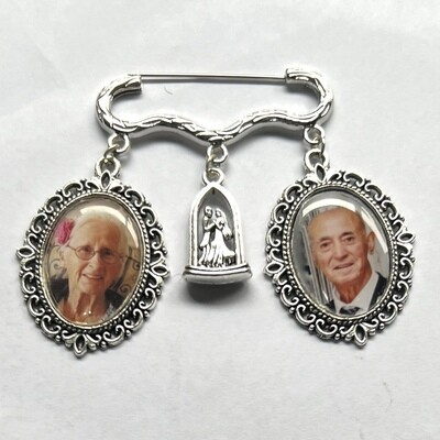 BELINDA - Silver Bling Memory Charm Pin