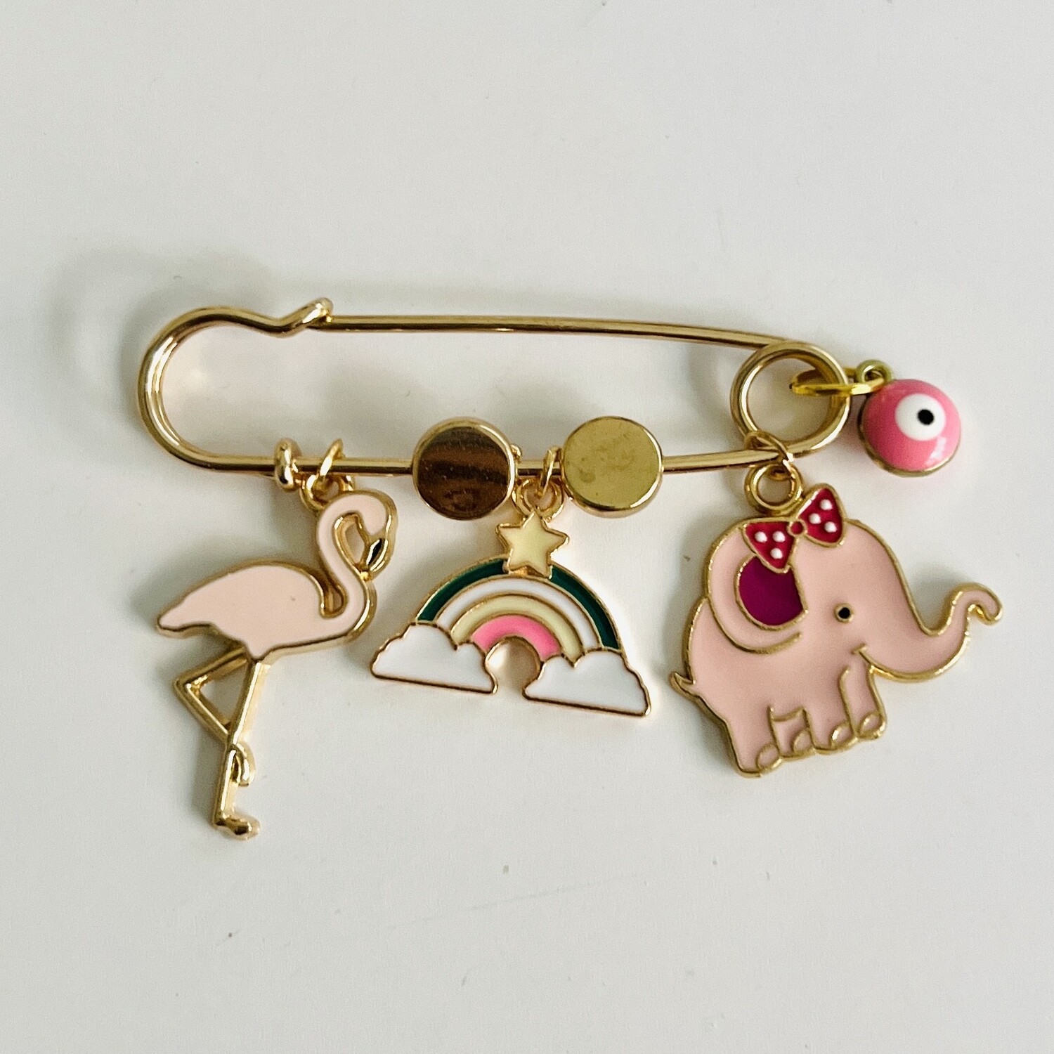 STELLA - Gold &amp; Pink Baby Keepsake Pin