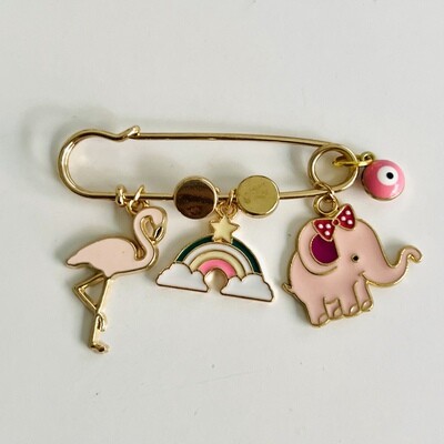 STELLA - Gold &amp; Pink Baby Keepsake Pin