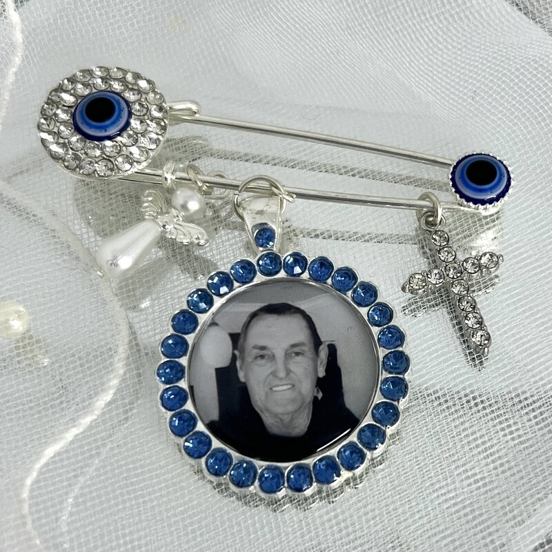 PHOEBE - Silver Evil Eye Bouquet Memory Charm Pin