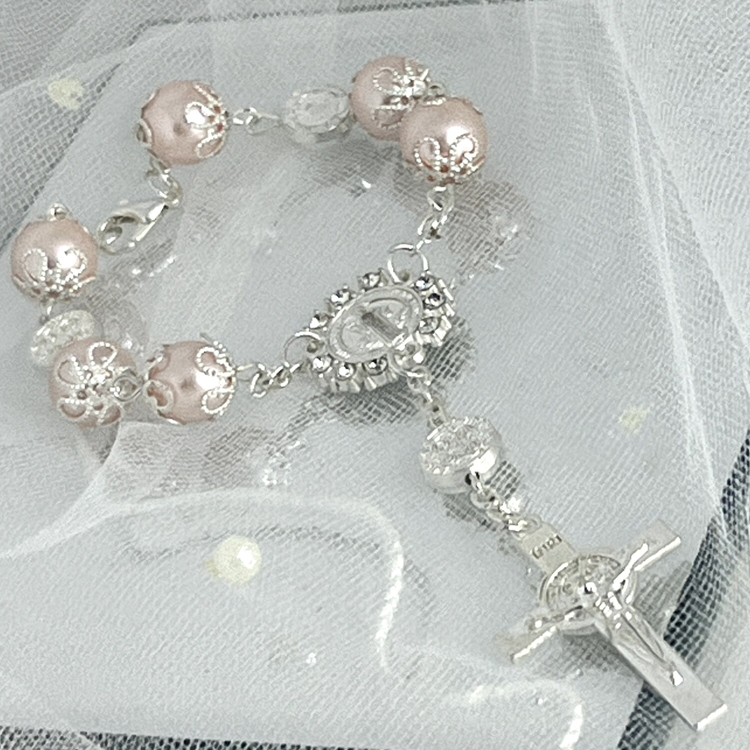 MELODY - Pink Pearl First Communion Bracelet