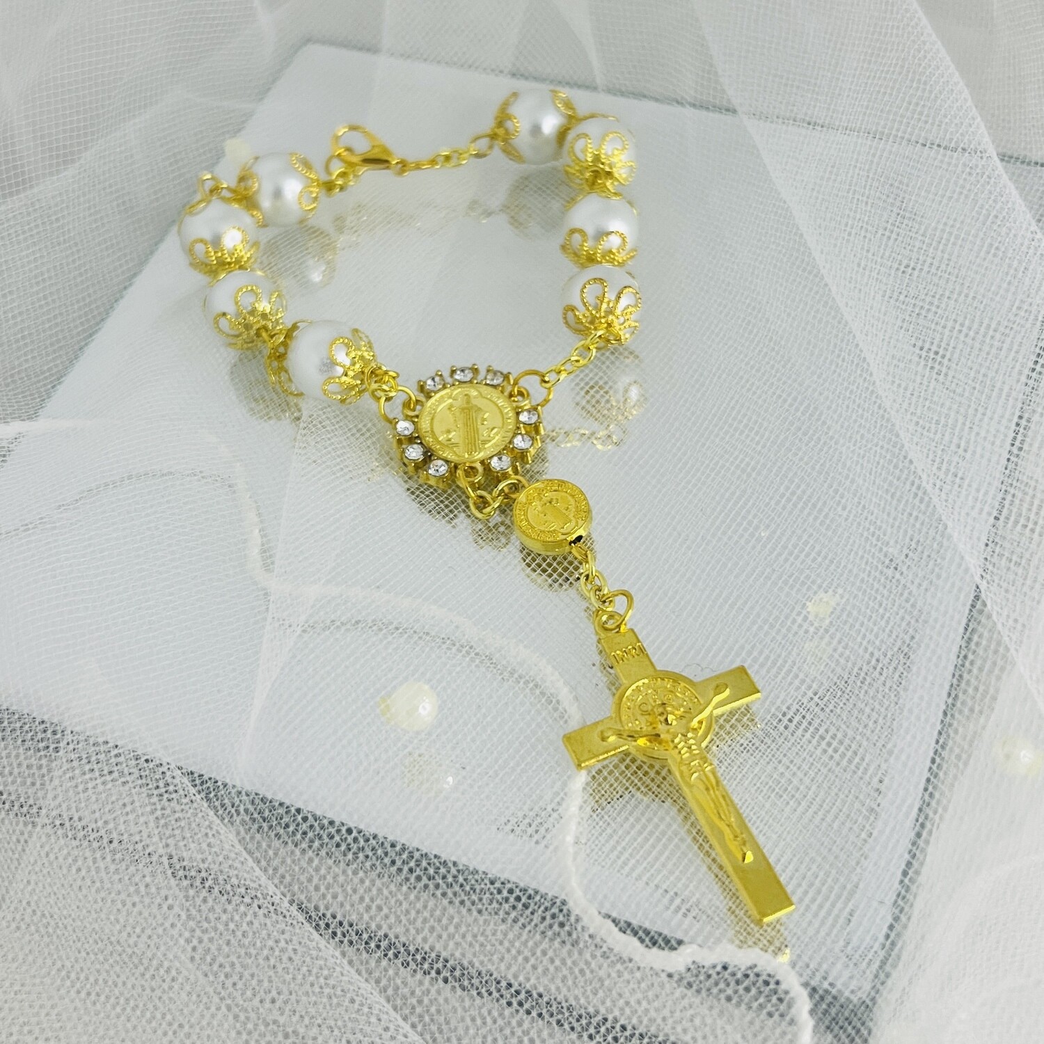 MELODY GOLD - Pearl First Communion Bracelet