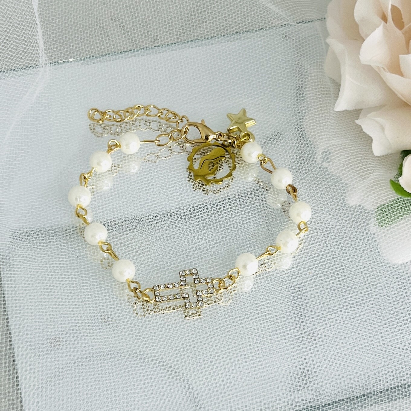 TAHLIA GOLD - Pearl First Communion Bracelet