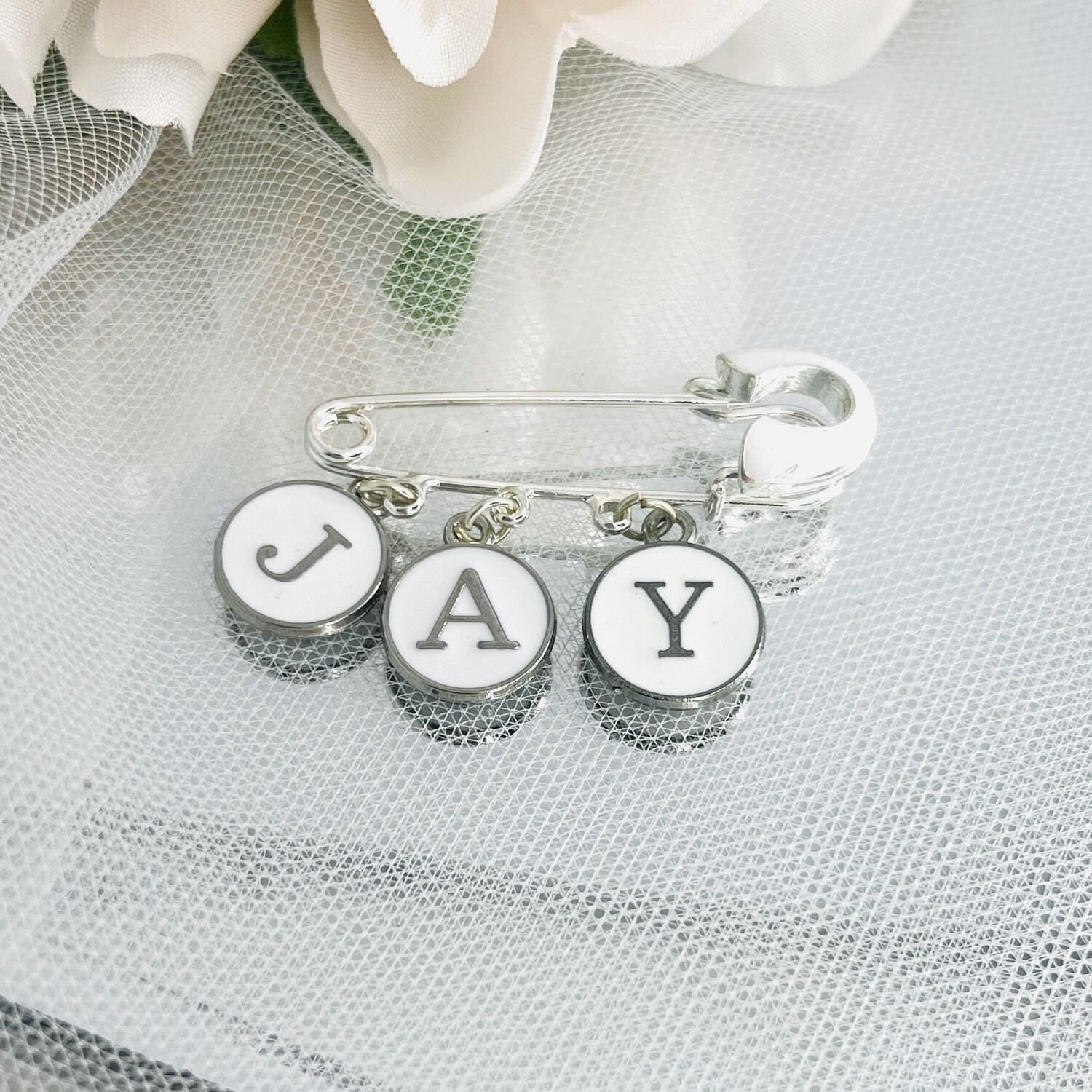 BELLE WHITE - Baby Name Keepsake Pin