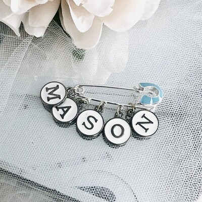 BELLE BLUE - Baby Name Keepsake Pin