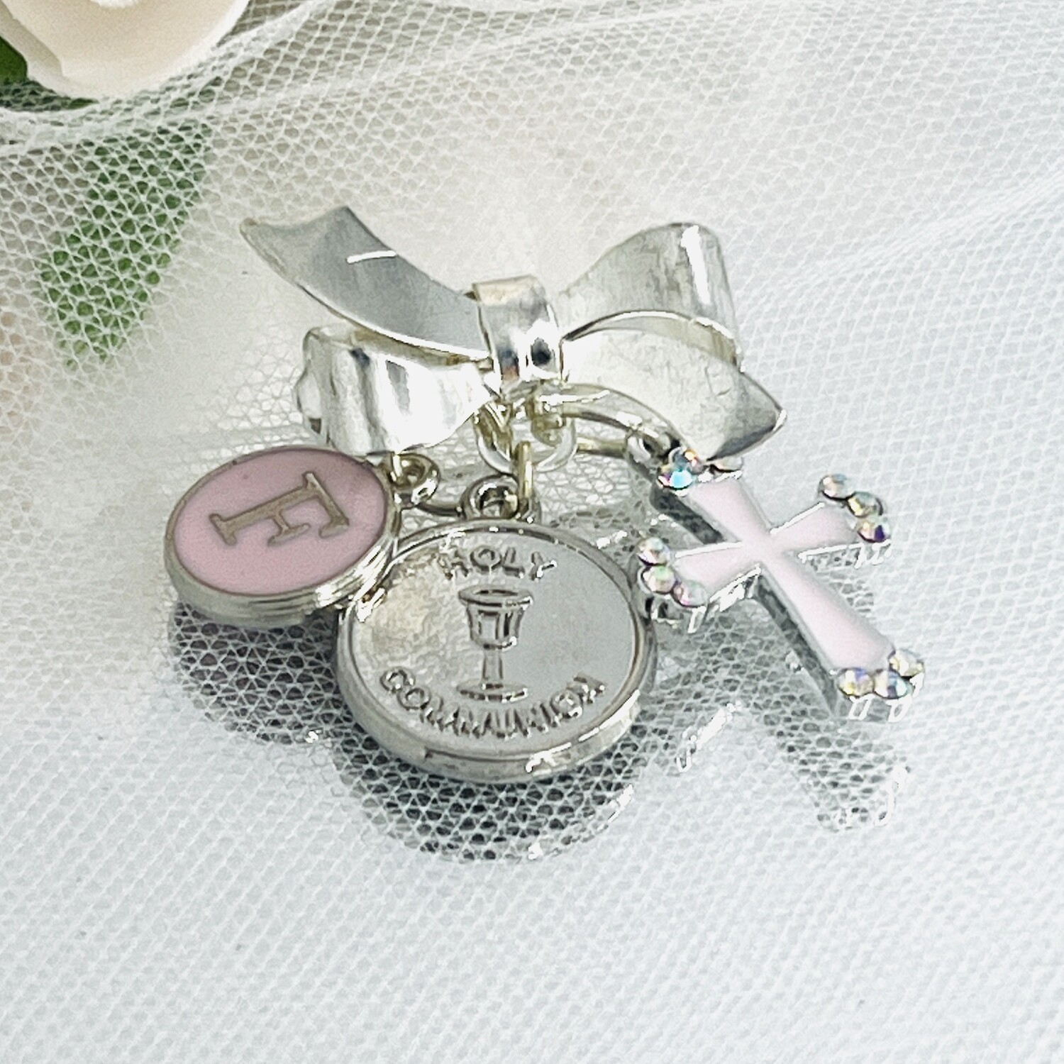 CONNIE - Personalised Communion Bow Brooch