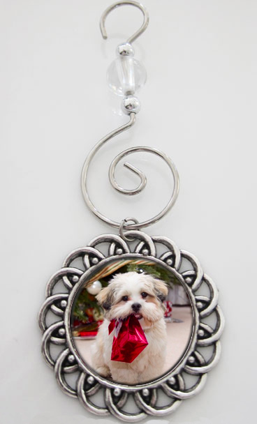 TONYA - Large Round Antique Silver Memory Charm