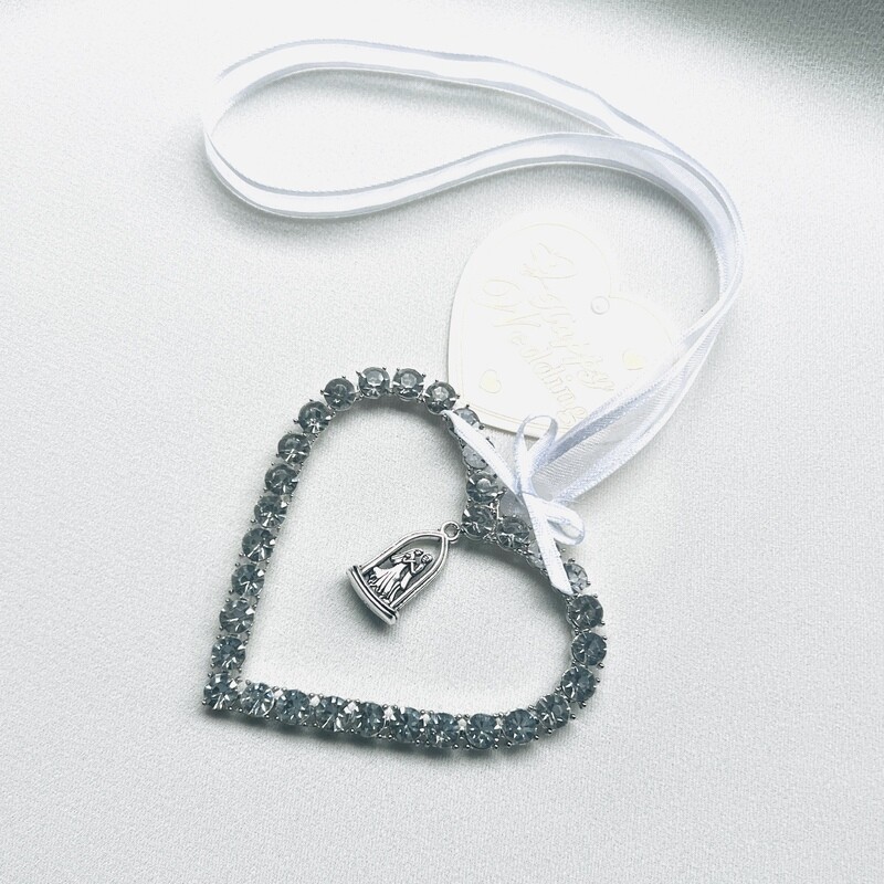 ALLEGRA SILVER - Bling Heart Good Luck Charm