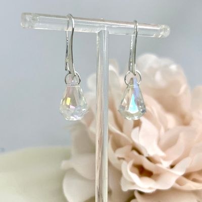 SIENNA - Silver Pierced Crystal Earrings