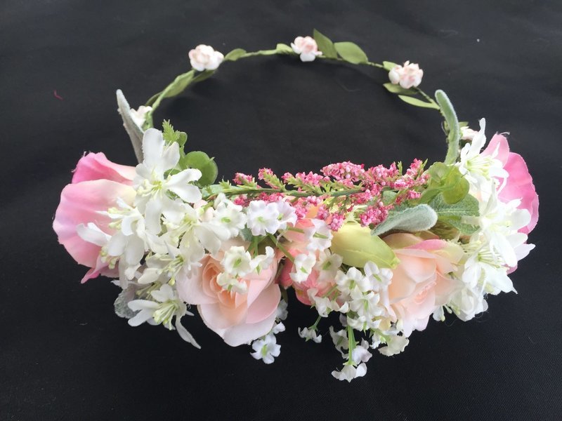 GENA - Pink and Peach and white Flower Crown