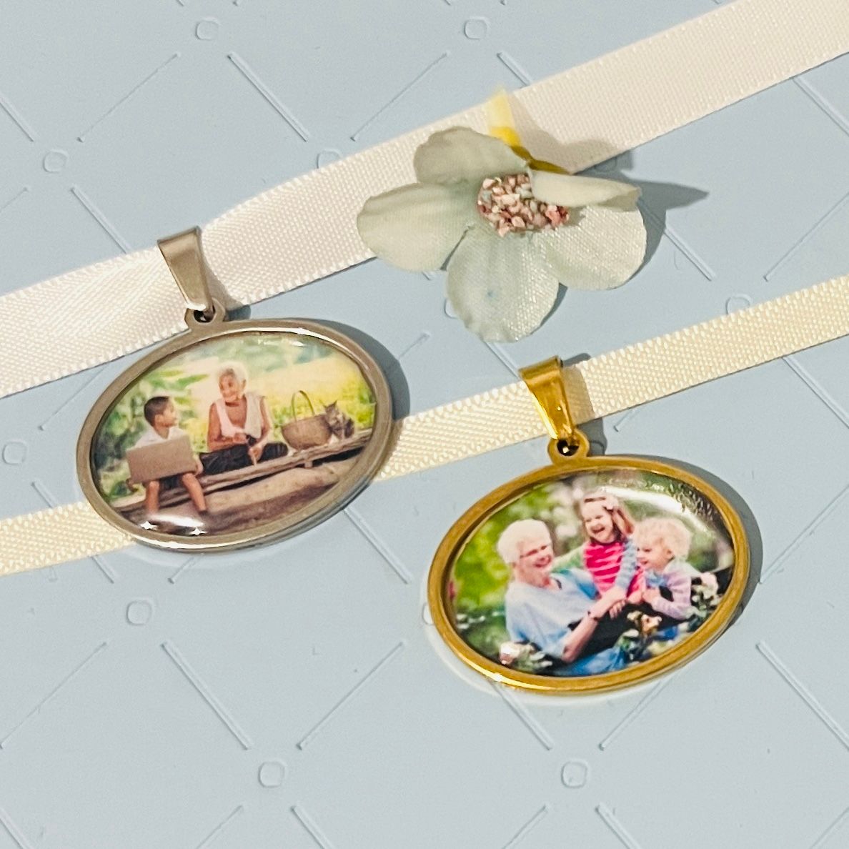 MELODY - Horizontal Oval Bridal Memory Charm