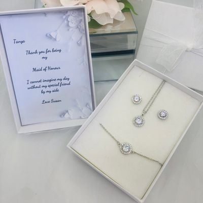 JANELLE SILVER - Personalised Bridal Necklace Set