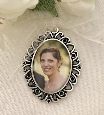 MISSY - Antique Silver Oval Memory Charm