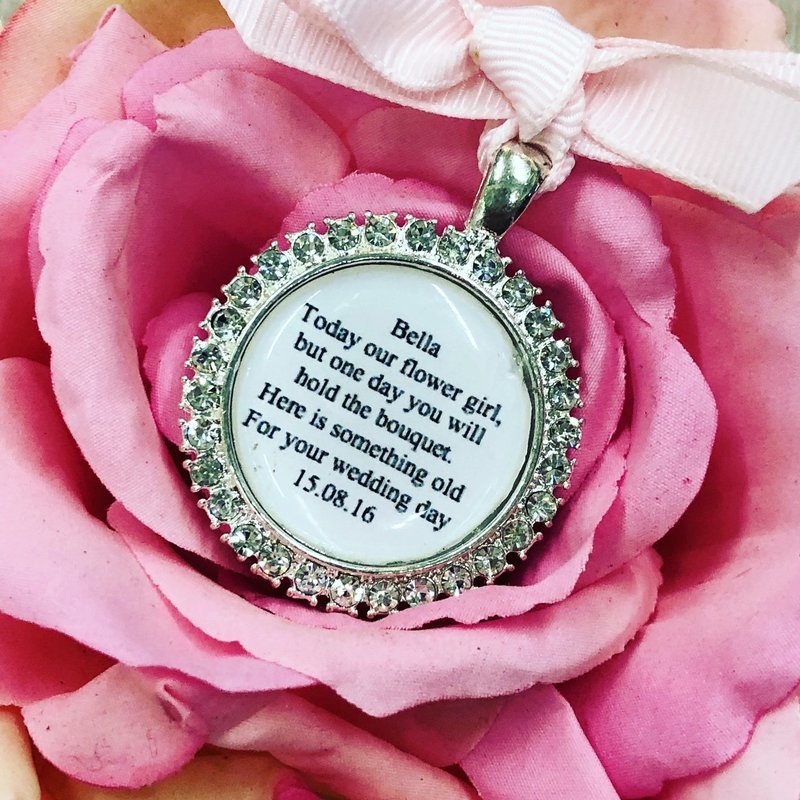 SPARKLE - Silver Flower Girl Charm
