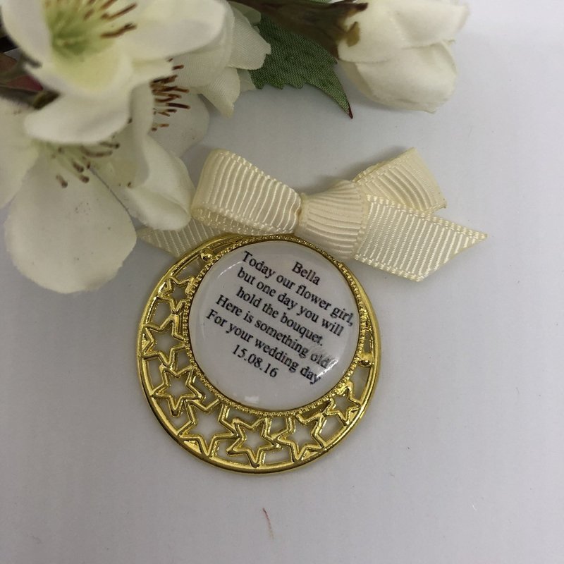 STAR - Gold Flower Girl Charm