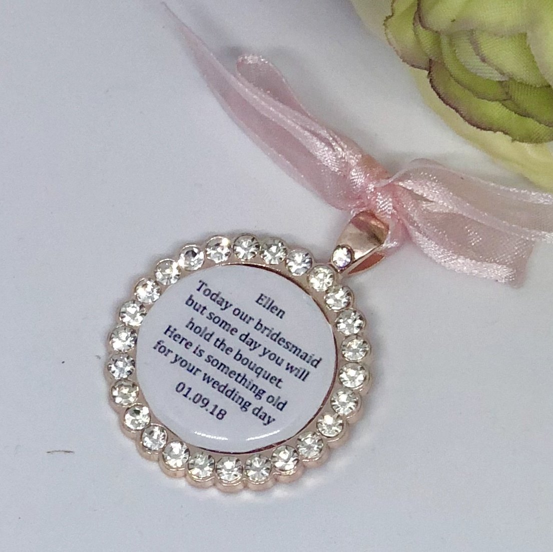 GEORGIA - Rhinestone Edge Bridesmaid Charm
