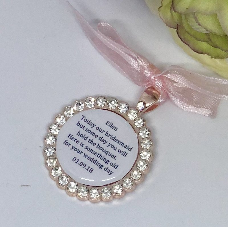 GEORGIA - Rhinestone Edge Bridesmaid Charm