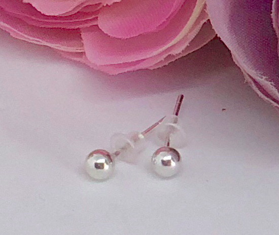 SABINE - Sterling Silver Stud Flower Girl Earrings