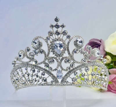 BOUDICCA - Silver Wedding Bridal Crown Tiara