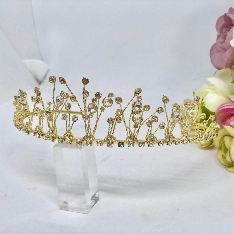 BRONWYN - Gold Wedding Bridal Tiara