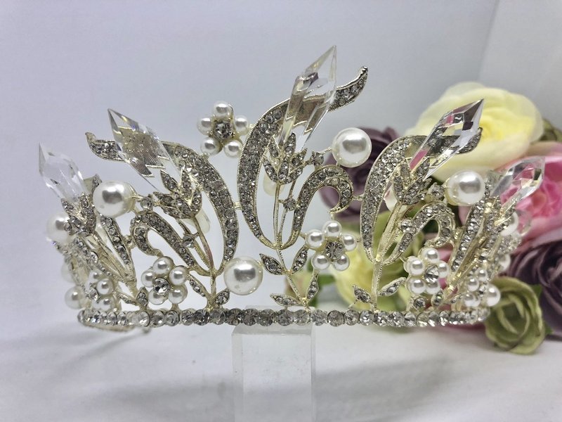 CIARA - Silver Bridal Wedding Tiara Crown