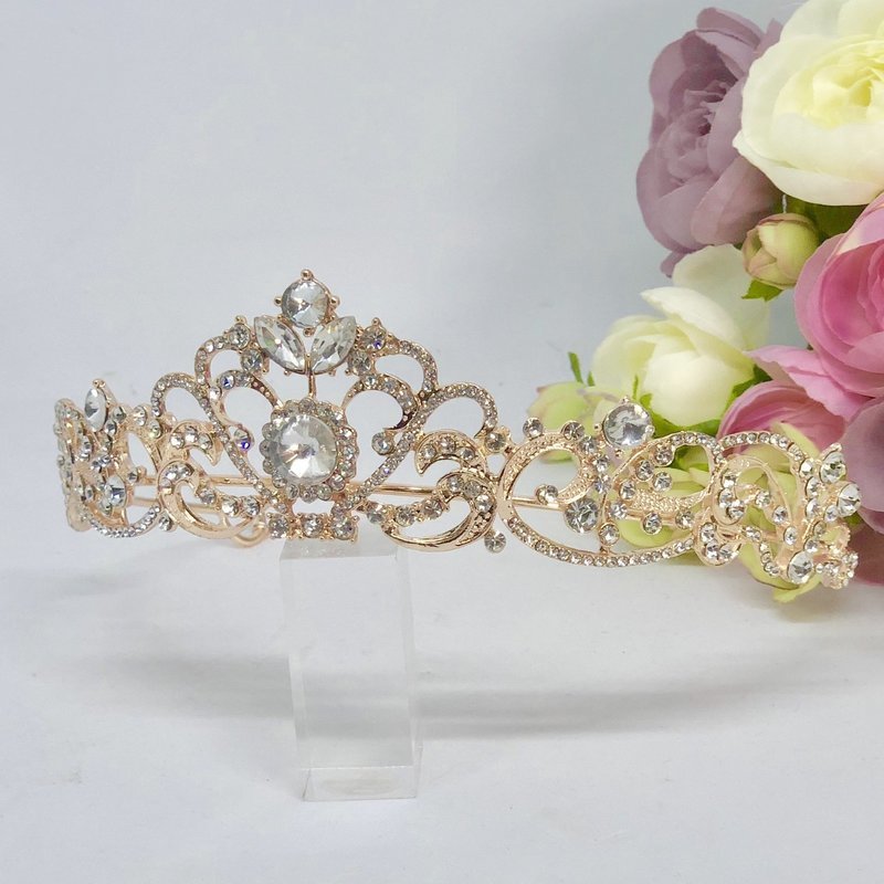 DAVINA - ROSE GOLD Bridal Wedding Tiara DAVINA - ROSE GOLD Bridal Wedding Tiara