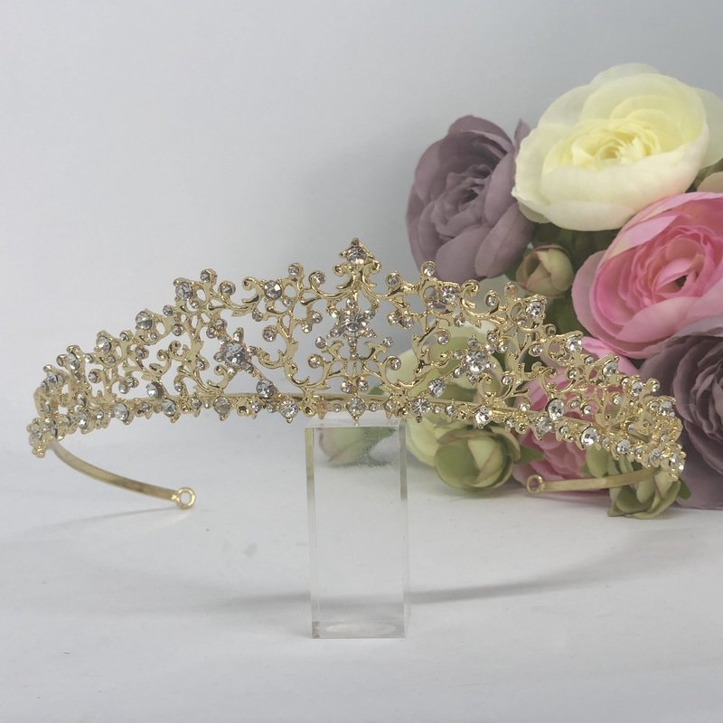 ABIGAIL - Gold Tiara Crown