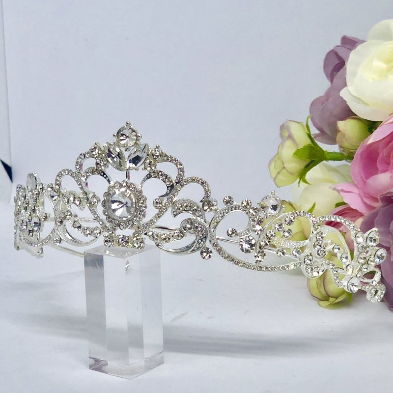 GILLIAN - Silver Sparkling Wedding Bridal Tiara