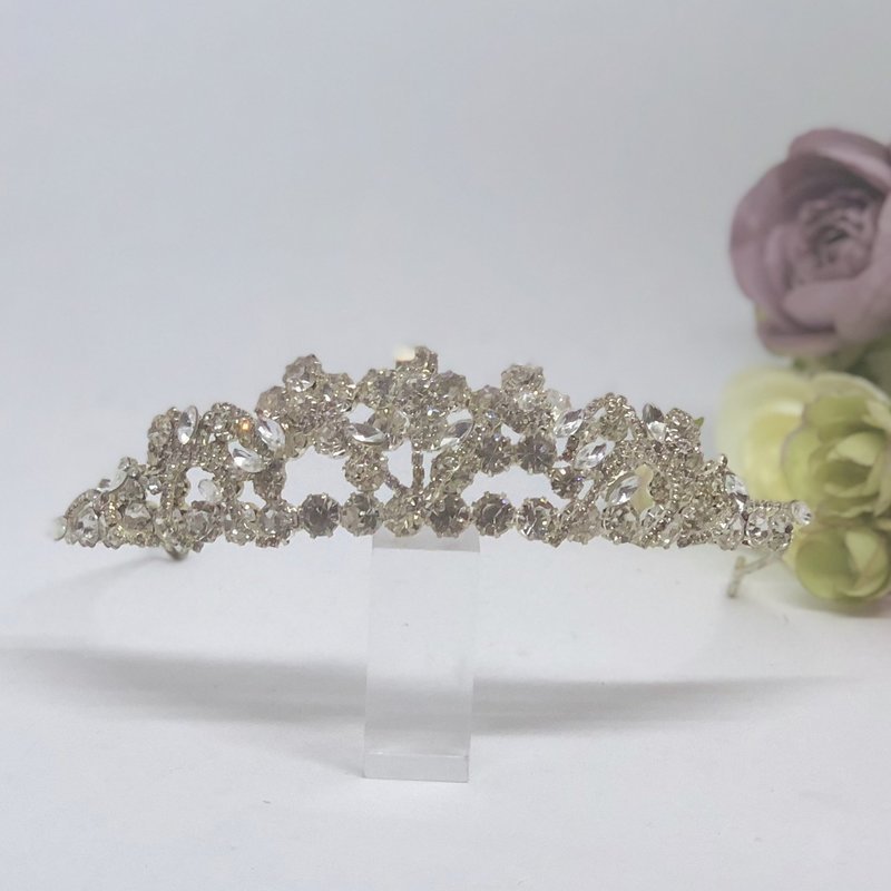 KARINA- Silver Wedding Bridal Tiara Crown