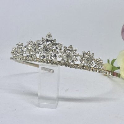 OLIVIA - Silver Crystal Wedding Bridal Tiara