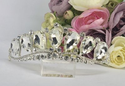 ROBERTA - Silver Wedding Bridal Tiara Crown