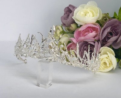 SAPPHIRE - Silver Wedding Bridal Tiara Crown