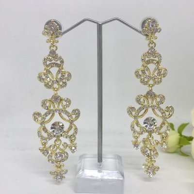 DANA - Gold Bridal Wedding Pierced Earring