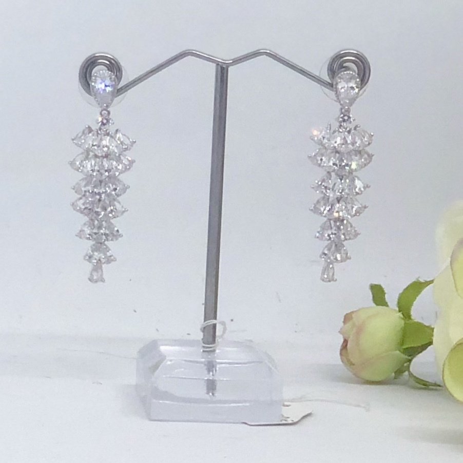MARJORIE - Glitzy Wedding Bridal Earrings