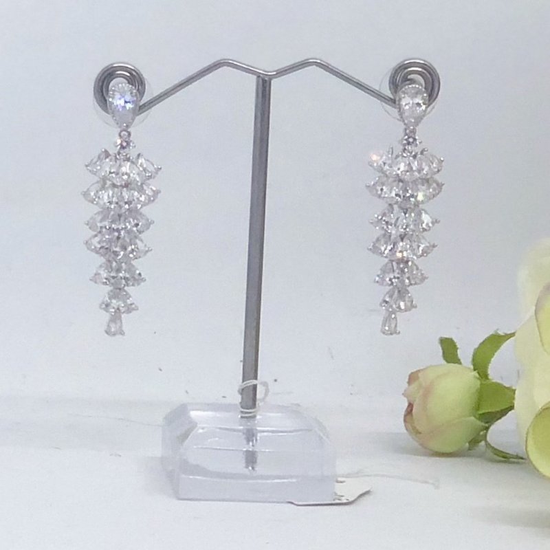 MARJORIE - Glitzy Wedding Bridal Earrings