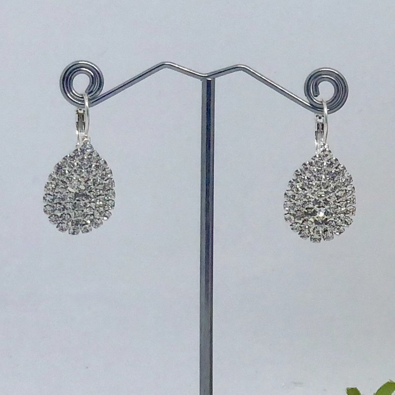 TRIXIE - Sterling Silver Pierced Teardrop Earrings