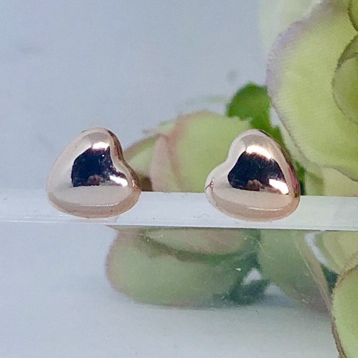 HOLLY - Gold Heart Flower Girl Earrings