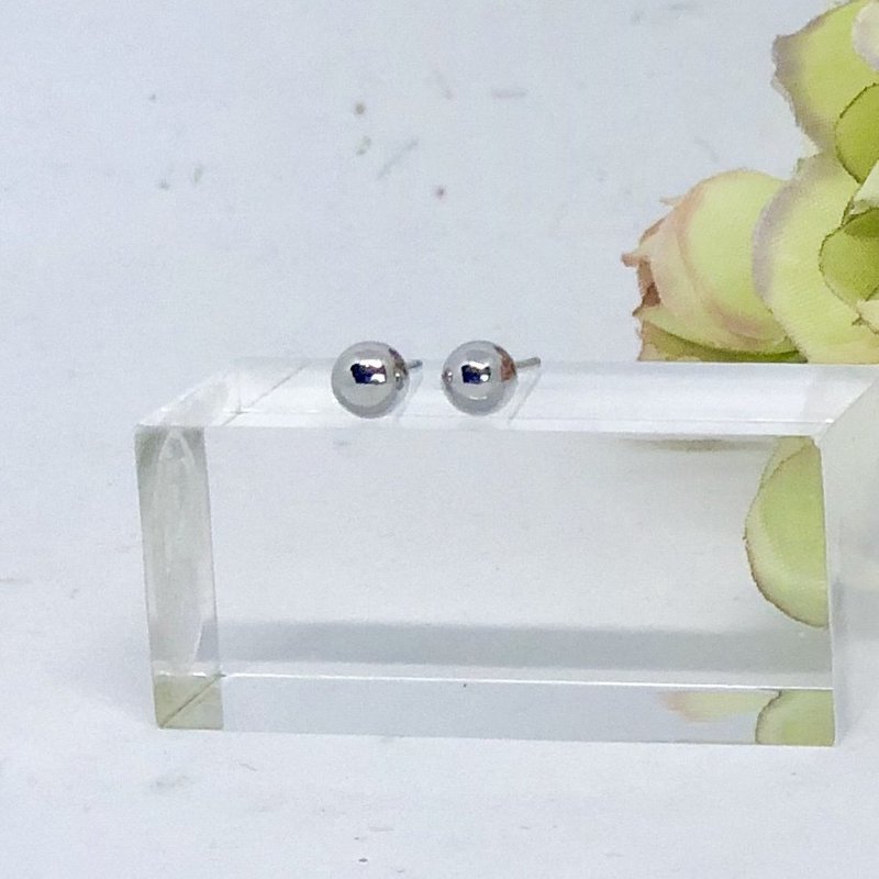 SABA - Silver Stud Flower Girl Earrings