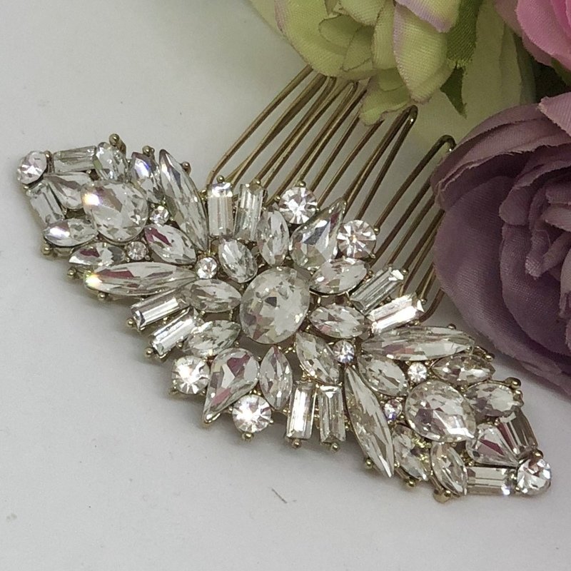 BRIGITTA GOLD - Wedding Bridal Hair Comb