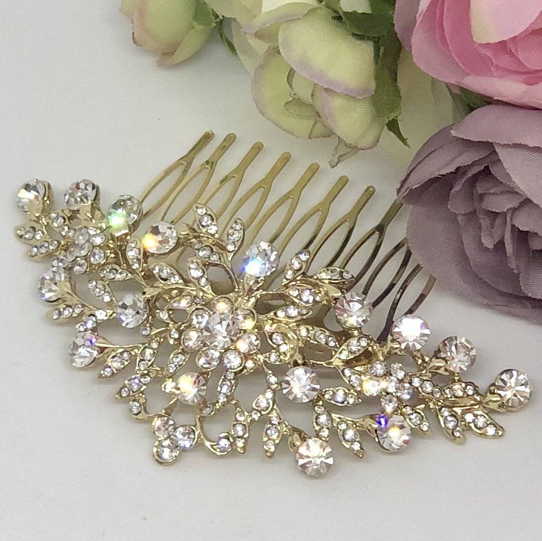 SHERIDAN - Gold Wedding Bridal Hair Comb