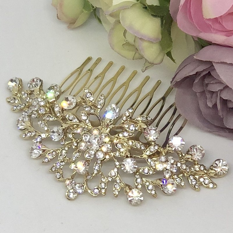 SHERIDAN - Gold Wedding Bridal Hair Comb