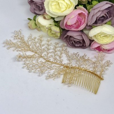 GOLDIE - Gold Wedding Bridal Hair Comb
