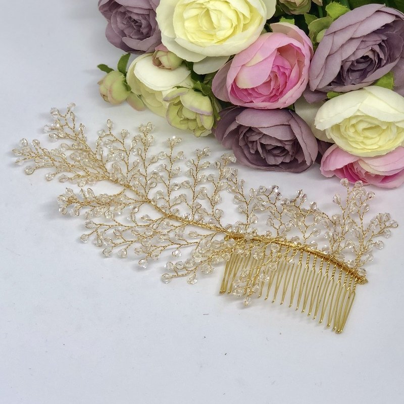 GOLDIE - Gold Wedding Bridal Hair Comb
