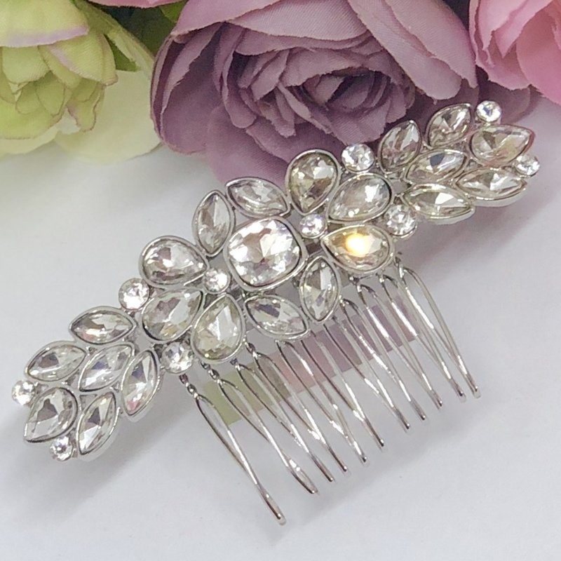 GAIL - Silver Wedding Bridal Hair Comb