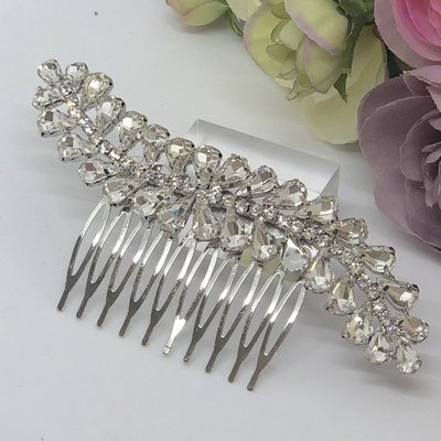 SAGE - Silver Wedding Bridal Hair Comb