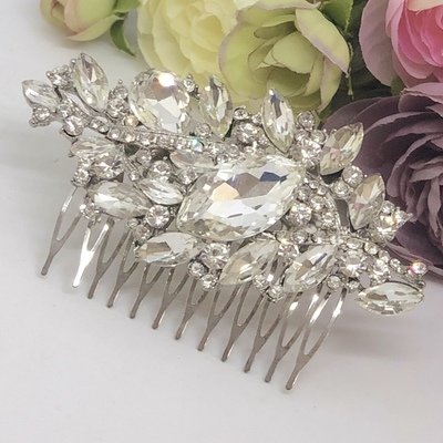 HANNA - Silver Wedding Bridal Hair Comb